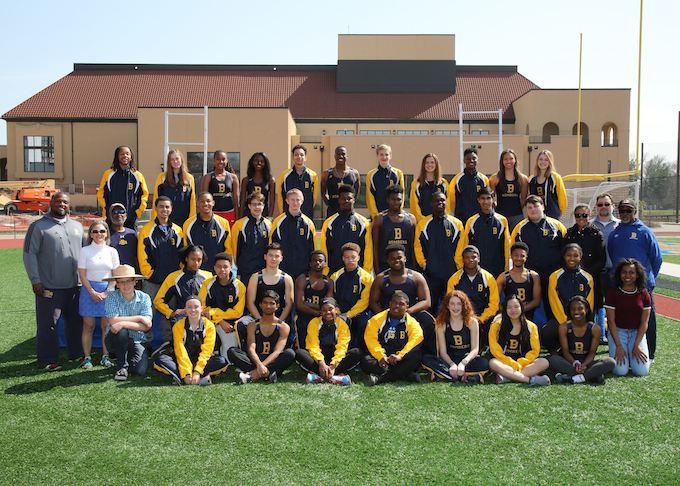 Team photo for the boys and girls track team
